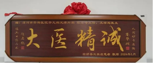 漯河市骨科医院:妙手仁心解病痛 患者感恩送牌匾-中原经济网 - 河南经济报网 - 河南经济报社主办