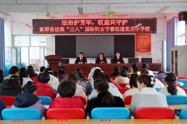 法治春风进校园 守护芳华绽光彩——新野县人民法院开展妇女权益保护普法活动
